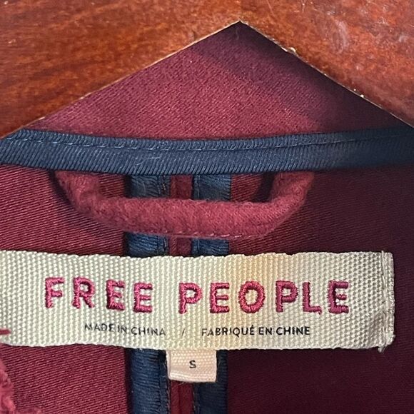 Free People Red Ella Utility Jacket. Small - Picture 7 of 10